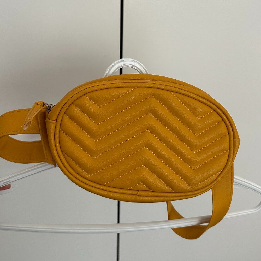 Mustard Yellow Quilted Belt Bag / Fanny Pack